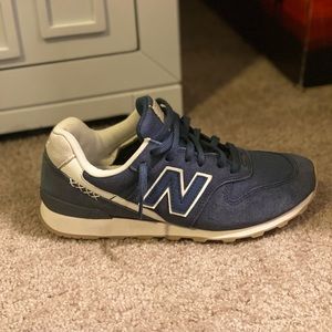 Women’s Blue New Balance Suede Sneaker